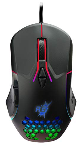 Redgear A-15 Wired Gaming Mouse with RGB, Semi-Honeycomb Design and Upto 6400 dpi for Windows PC Gamers.