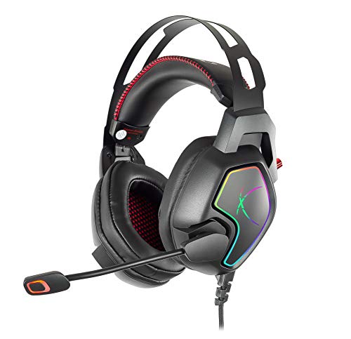 Cosmic Byte Equinox Europa 7.1 USB Dual Driver Gaming Wired Headset with Software, Spectra RGB LED and ENC Microphone (Black, Pack Of 1)