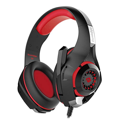 Cosmic Byte GS410 Headphones with Mic and for PS5, PS4, Xbox One, Laptop, PC, iPhone and Android Phones (Black/Red)