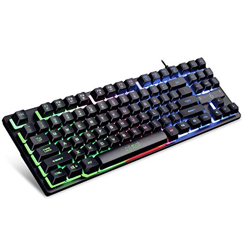 EvoFox Fireblade Gaming Wired Keyboard with LED Backlit, 19 Anti-Ghosting Keys and Windows Lock Key (TKL) (Black)